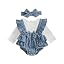 Retro Corduroy Floral Blue