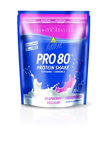 Inkospor Active Pro 80 Protein Shake, Himbeer-Joghurt, 500 g, Beutel