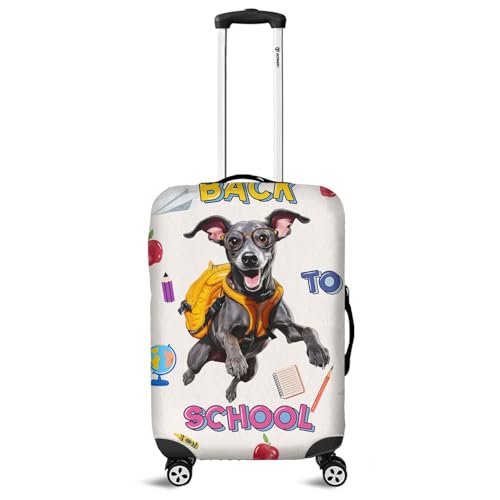 Back to School Cute Italian Greyhound Travel Luggage Cover Greyhound Dog Lover Suitcase Dust Protective Decor 13010