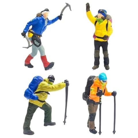 1:87 Climbing People Figurines for Diorama Cover