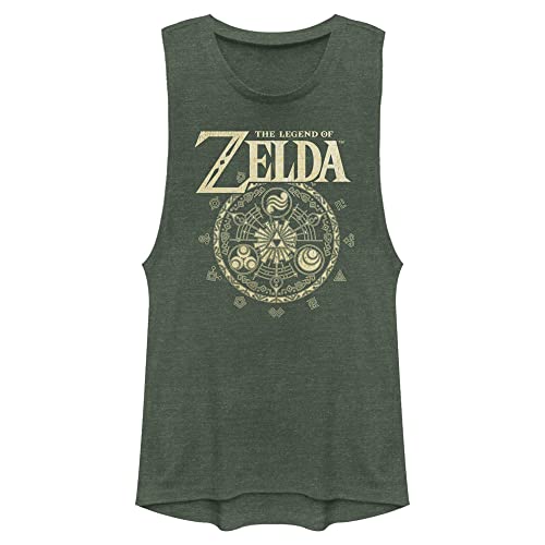 Nintendo Women's Zelda Cir Shirt, Pine Green Heather, XL