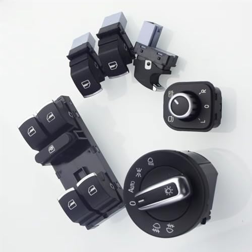 Auto Headlight Switch Headlight Switch Power Window for Master Switch 5ND941431B for VW for Amarok 2013-2015 for Caddy 2011-2014 for Sharan 2011-2015(color1)