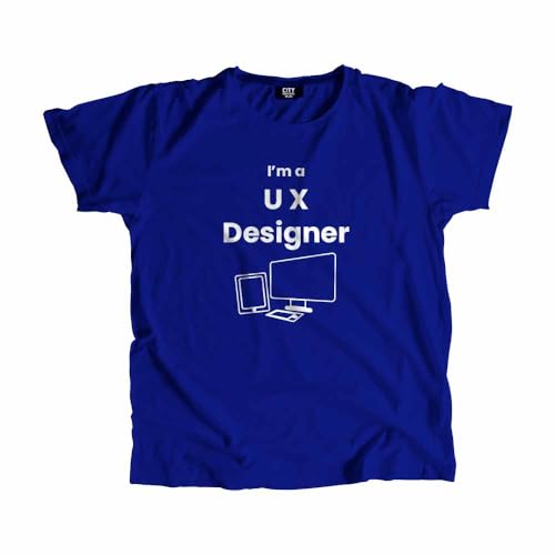 T-shirt UX Designer haut de gamme coton bleu royal unisexe