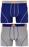 adidas Men's Sport Performance Climalite Trunk Underwear (2 Pack), Unity Ink/Light Onix, X-Large