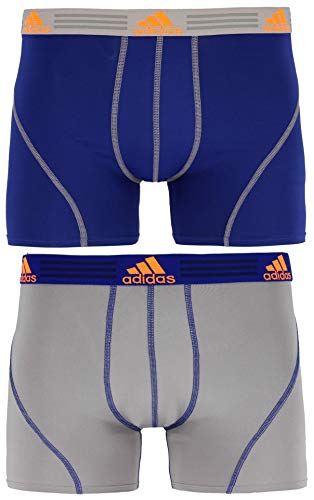 adidas mens Sport Performance Trunk Underwear (2-Pack), Unity Ink/Light Onix, X-Large