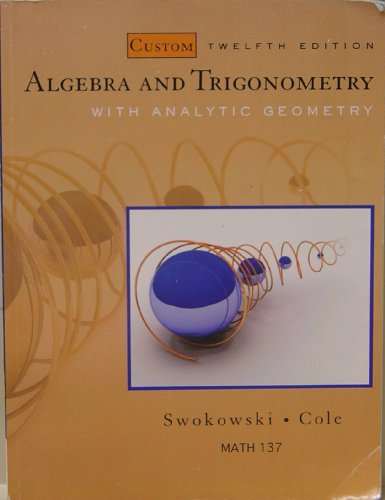 Algebra and Trigonometry w/Analytic Geometry: C... 1424084288 Book Cover