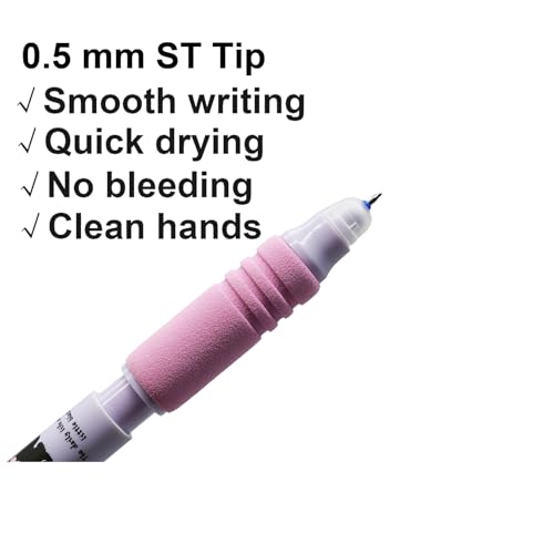 Maydahui 8 bolígrafos borrables tinta azul 0.5 mm miniatura 3