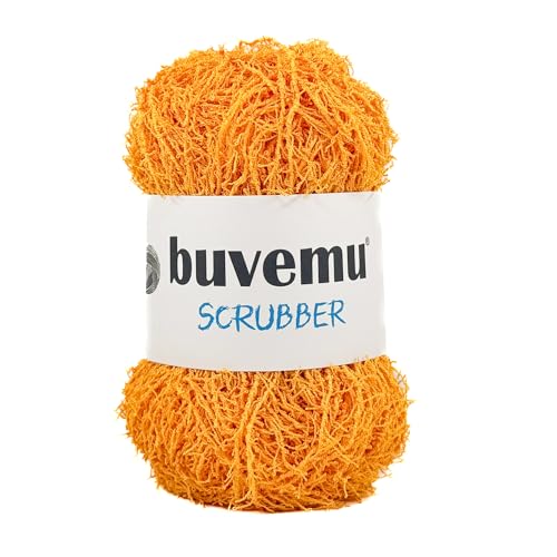 Buvemu Scrubber Yarn for Crochet, Knitting & Dishcloths, Saffron