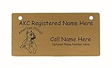 C1249 American Pitbull Laying 2 Crate Tag Personalized with Your Dog's Name