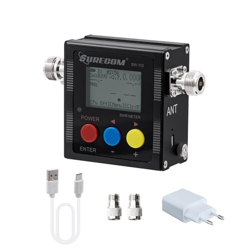 Mcbazel Surecom SW-102 Digital VHF UHF 125-525 MHz Potencia y SWR Meter