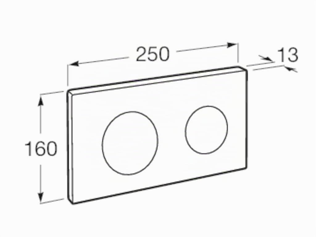 ROCA A890189001 PL10 ONE DUAL Pulsador Cromo Posterior a 2021
