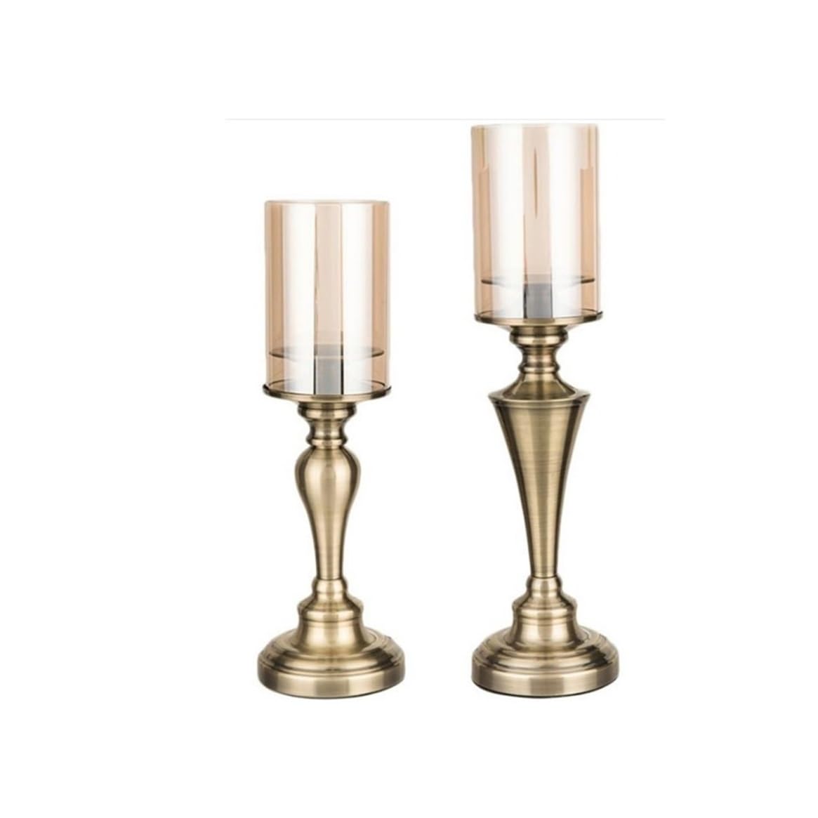 Candlelight Stand Creative Iron Candlestick With Glass Cover Home Dining Table Decoration Ornaments Candle Sticks Holder