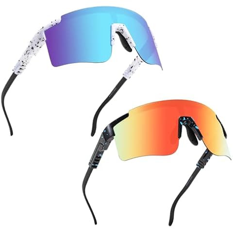 MARIDA 2Packs Sunglasses for Men&Women, UV400 Protection Sports Sunglasses With Adjustable Temple Cover