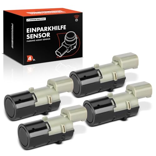 Frankberg Lot de 4 capteurs de stationnement PDC avant arrière 3 broches compatibles avec Série 5 E39 520-540 M5 2.0L-4.9L 2001-2003 Série 5 E60 520-550 M5 2.0L-5.0L 2001-2010 X3 E83 E83 E83 53 -