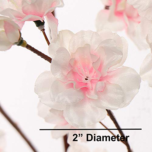 Larskilk Pink Cherry Blossom Flowers, Four 36 Inch Blossom Branches, Wedding, Party, Event, Xmas Holiday Décor, Japan's National Flower