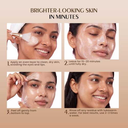 Image of Milk Peel-Off Exfoliating Face Mask | Brightening Skin | Milk Extract, Niacinamide, Aloe Vera, Honey | Dead Skin Removal | Suitable For All Skin Types, 50 ml