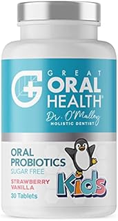 Childrens Oral Probiotics  Oral Care Probiotic for Kids Cavity Prevention & Bad Breath Treatment Supplement w/BLIS K12 M18 Mouth & Gum Health Dentist Formulated 30 Lozenge Strawberry eBook Included