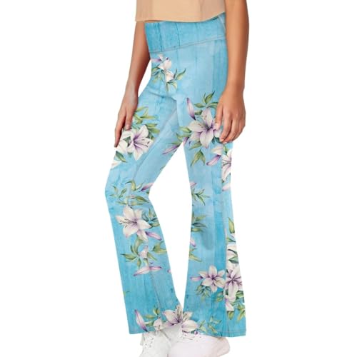 Toddler 5-14Y Girl Bell Bottoms Easter Spring Yoga Pants for Party Plus Size Flare Leggings for Vacation3