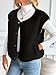 LILLUSORY Fleece Sherpa Vest Tops for Women Trendy 2025 Fall Outfits Fuzzy Sherpa Jacket Women Sleeveless Vests Tops Button Up Outerwear Winter Clothes Fashion Casual Black S