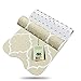 Produktbild SilverRack Badewannenmatte 100x40 cm (Marokko Motiv Beige Vanilla) - Antirutschmatte Badewanne BPA frei für Kinder und Babys - Duschmatte schimmelresistent & maschinenwaschbar - Boho Badematte