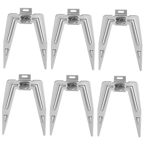 INOOMP 6sets Forchette Spiedo Rotanti in Acciaio Inossidabile Per Pollo e Carne Arrosto Forchette Lunghe Per Girarrosto Forno e Barbecue Accessori Resistenti e Stabili Per Grigliate Domes