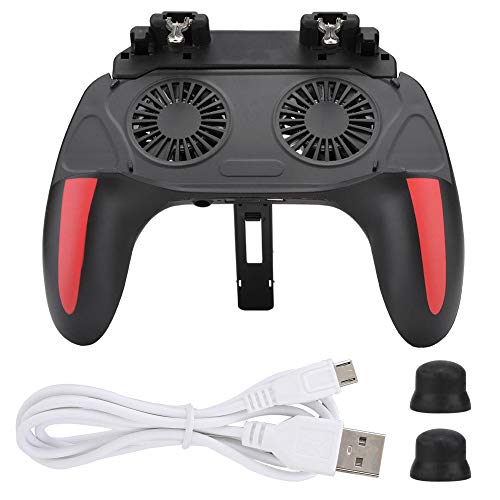 Handy-Gamecontroller ohne Rauschen Dual-Lüfter, Wärmeableitungs-Gamepad-Griff, Ergonomisches Smartphone-Gamepad für 4,7-6,5-Zoll-Telefone