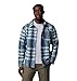 Columbia Mens Steens Mountain Printed Shirt Jacket II, Crushed Blue Herringplaid, Medium