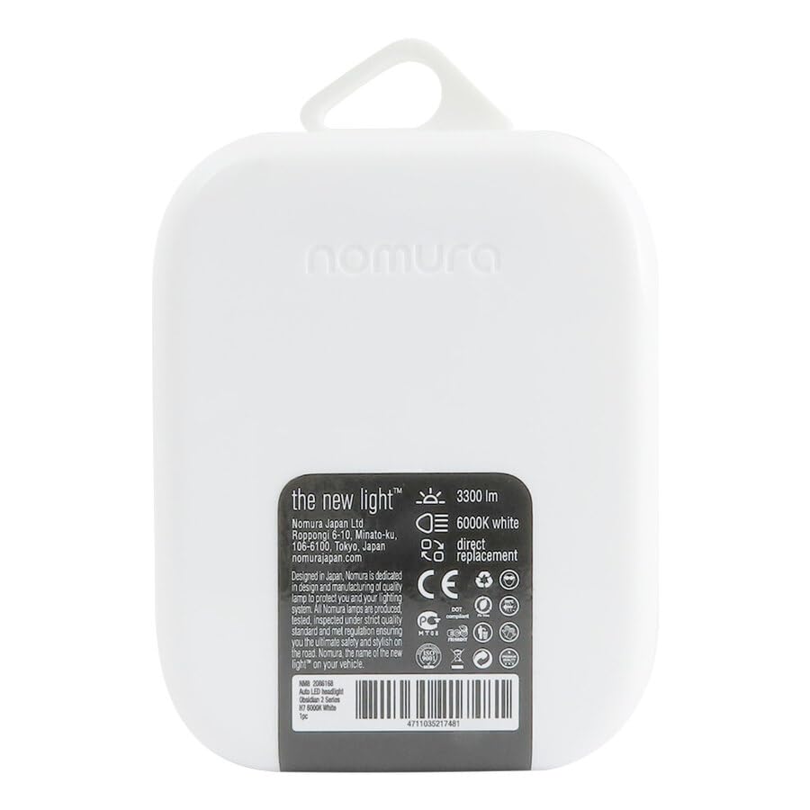 NOMURA Lampadine LED H7 Obsidian Space White 6000K Canbus - 6x Luminosità, 3300lm, Anti-Errore