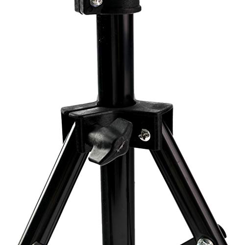 Wig,SUPPION Adjustable Wig Head Tripod Stand Mannequin Tripod Hairdressing Training Holder - Black - ABS and Metal (A)