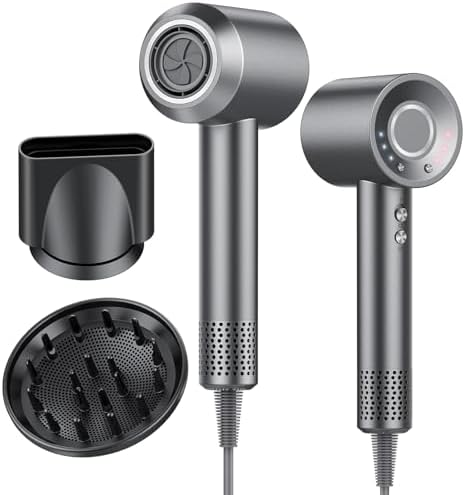 aowoka Hair Dryer, 160000 RPM Professional High Speed Ionic Blow ...