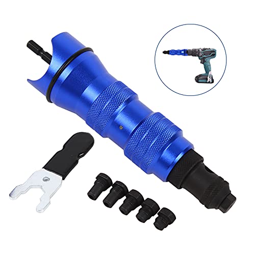 Vpabes Electric Rivet Gun Adapter Kit, Hardware Rivet Drill Attachment Tool Combination Kit, With Wrench And Toolbox Accessories, Suitable For 2.4Mm, 3.2Mm, 4.0Mm, 4.8Mm Size #TOP2