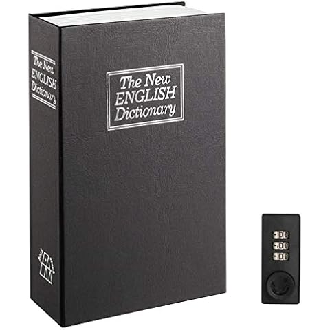Diversion Book Safe with Combination Lock, Decaller Hidden Safe Box of Dictionary Shape , 7.2" x 4.6" x 2.2" Cover
