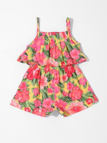 Image of Nautinati Girls Single-Strap Printed Jumpsuit with Assymetric Neckline | Age 2-10 Years