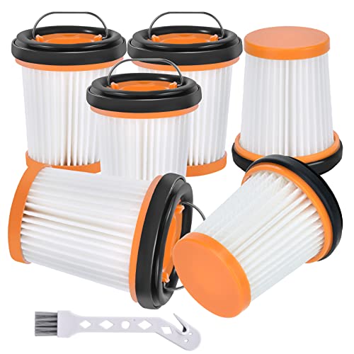 WV201 Filter Replacement for Shark Wandvac ION W1 S87 Cordless Handheld WV200 WV201 WV205 WV220 WV200C WV221 WV201BK Wand Stick Vacuum, 6 Pack Handheld Vacuum Filters, Part #XHFWV200