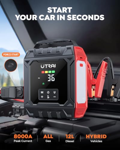 UTRAI 8000A Jump Starter with 160PSI Compressor