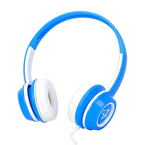 Headphone Estéreo Infantil com Limitador de Volume Para Proteção Azul - KD01BW ELG
