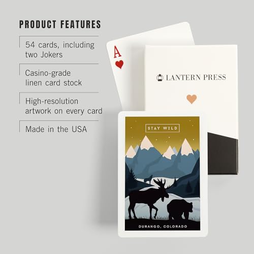 Lantern Press Durango, Colorado, Naipes Poker 52 cartas miniatura 3