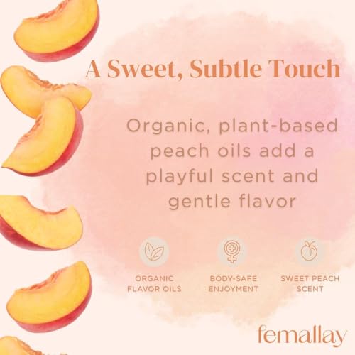 Image of Femallay Peach Scented Vaginal Moisturizing Suppository, 100% Natural Solution for Dryness and Odor, Quick Melting and Long Lasting 14 Suppositories + 1 Applicator, 2-Pack