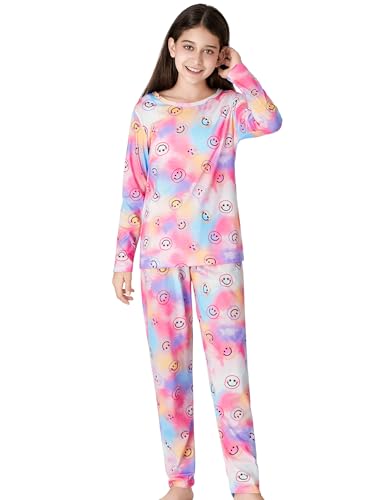 Image of Beezizac Girls Pajamas Cute Print Short /Long Sleeve Pants Set Size 6-18