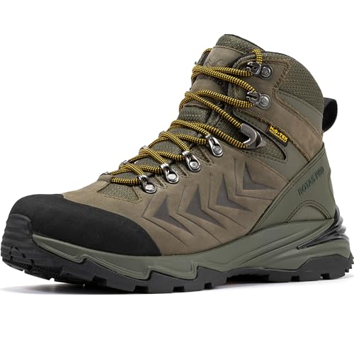Men's Waterproof Hiking Boots, 6 Inch Slip Resistant Light Weight Outdoor Boots - Main Image