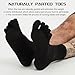 Sunew Five Toe Socks Men, Viscose Five Finger Athletic Ankle High Quarter Running Outdoor Sports Toe Socks Black 3 Pairs Large