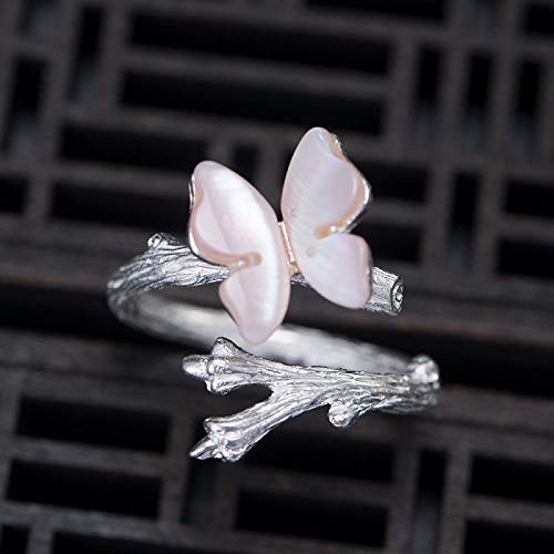 Bague ajustable femme résout taille bague papillon argent S925