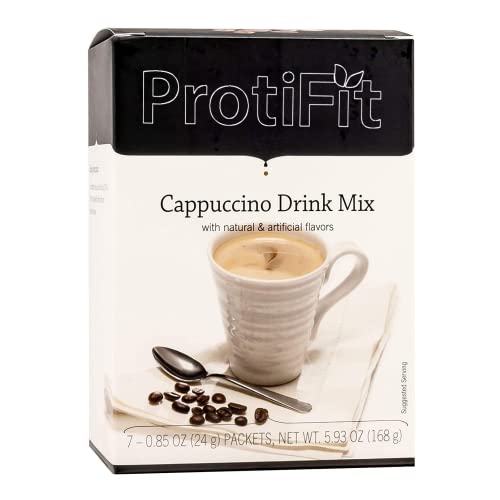 PROTIFIT – High Protein Hot Drink Mix,15g Protein, Low Calorie, Low Carb, Low Fat, Low Sugar, Cholesterol Free, Ideal Protein Compatible, 7 Servings Per Box (Decaf Cappuccino) PROTIFIT – High Protein Hot Drink Mix,15g Protein, Low Calorie, Low Carb, Low Fat, Low Sugar, Cholesterol Free, Ideal Protein Compatible, 7 Servings Per Box (Decaf Cappuccino)