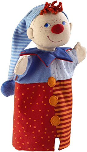 Preisvergleich Produktbild Haba Handpuppe Kasper, Plüsch Figur, Plüschfigur, Kuschelfigur, Kasperletheater, Spielzeug, 2180