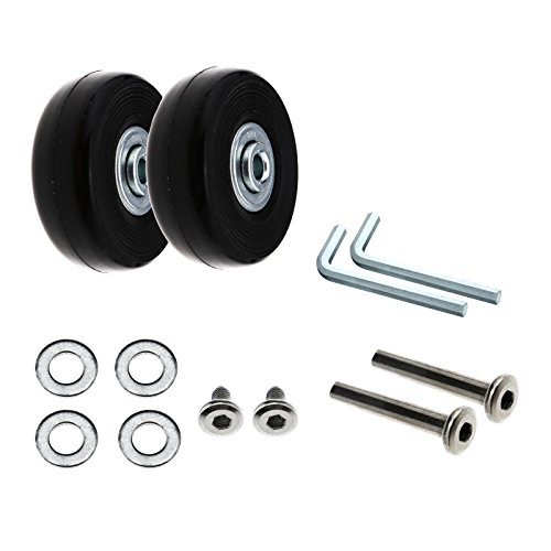 2pcs Roues de Valise à Bagages Kit de Réparation Essieux Caoutchouc OD 50mm Cover