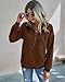 PRETTYGARDEN Women's Casual Long Sleeve Lapel Zipper Sweatshirt Drawstring Loose Pullover Tops (Brown,X-Large)