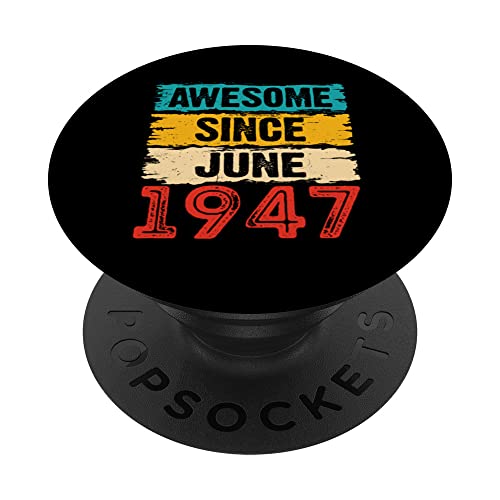 Regalos de 76 años impresionantes desde junio de 1947 PopSockets PopGrip Intercambiable