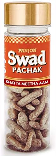 Panjon Swad Khatta Meetha Aam Papad Pachak Mango Slices Mouth Freshener (100% Natural) 2 Bottles, 260g