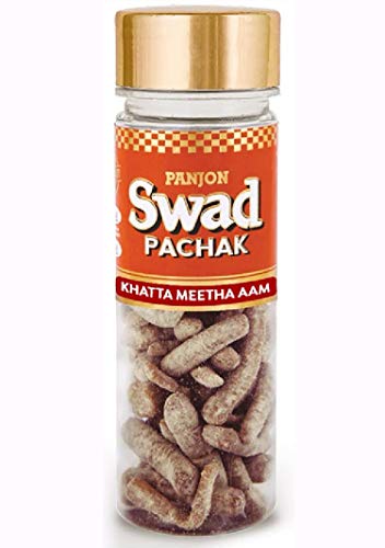 PANJON SWAD Khatta Meetha Aam Mukhwas (2 X 130 Grams) | Digestive Mouth Freshener | Hygienically Packed | Tasty Mouthfresheners | After-Meal Snack | Khatta Meetha Aam, 260 g (Pack of 2)