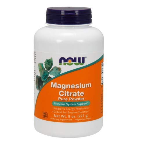 Magnesium Citrate, POWDER, 8 OZ by Now Foods (Pack of 3)